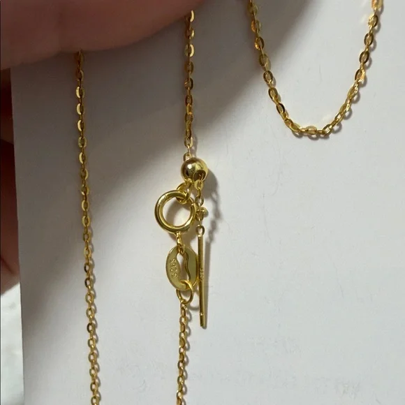 CHANEL beaute Gold Chain Necklace with Pearl CC Charm - Picture 3 of 3